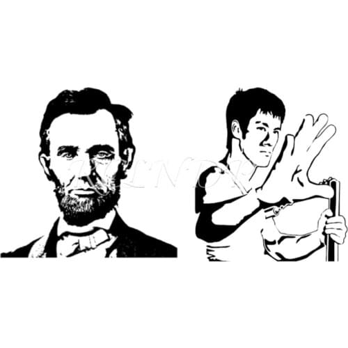 Waterproof Temporary Tattoo Sticker Michael Jackson Bruce Lee Pattern Black Body Art Flash Tatto Fake Tatoo for Women Men