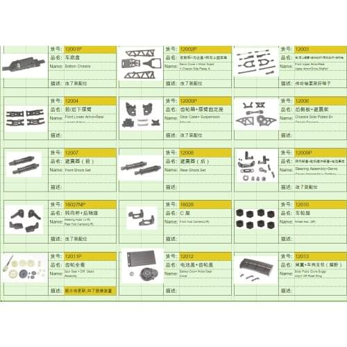 HBX 12881 12881P 1/12 RC Car spare parts Receiver ESC servo Differential gear Shock Absorbers Chassis Swing arm Steering etc