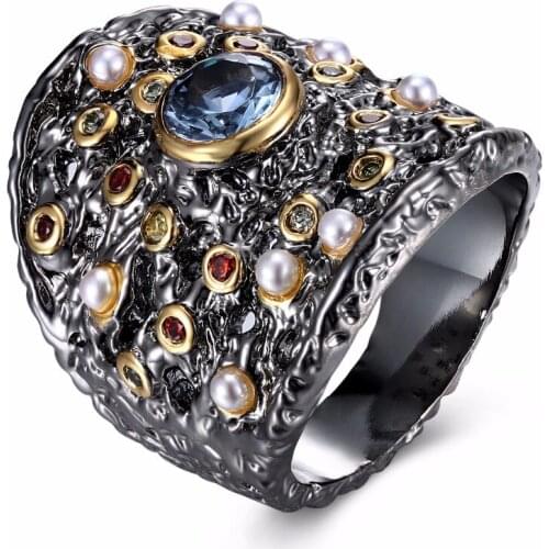 New Hypebole Fashion Ring Setting with Cubic Zirconia Lead Free Punk rings for women Dropshipping