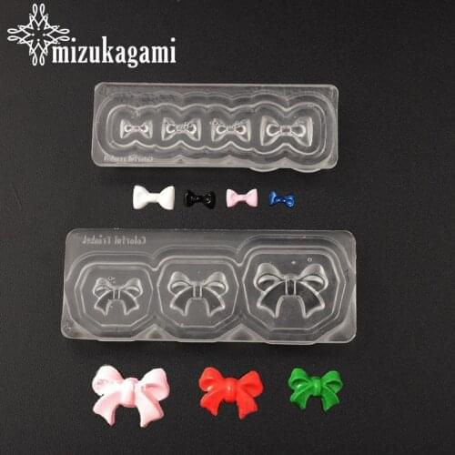 1pcs UV Resin Jewelry Liquid Silicone Mold Bow Resin Charms Mold For DIY Making Jewelry Nail Art Mold