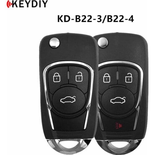 5pcs/lot,KEYDIY KD B22-3/4 Remote Car Key For KD900/URG200/KD-X2/KD MINI Key Programmer B Series Remote Control