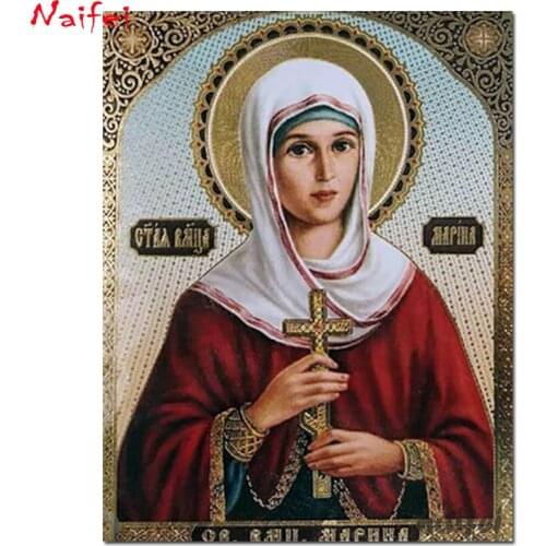 5D round square diamond embroidery Holy Marina Diy full sets diamond painting mosaic religion pictures rhinestones icon