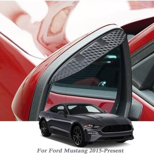 Car Rearview Mirror Rain Eyebrow Auto Shield Snow Guard Sun Side Visor Shade Protector For Ford Mustang 2015-Present Sticker