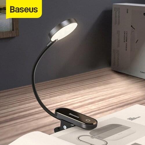 Baseus USB Light Mini LED Reading Table Lamp Rechargeable Eye protection Dimmable Bedside Lamp Bedroom Night Lights For Home