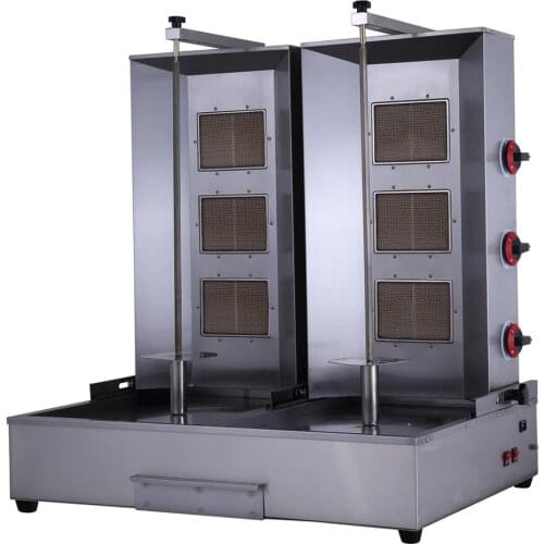 Free shipping by sea Six honeycomb ceramic plate burners shawarma machine Gas Doner kebab machine,gas bbq gas gyros grill