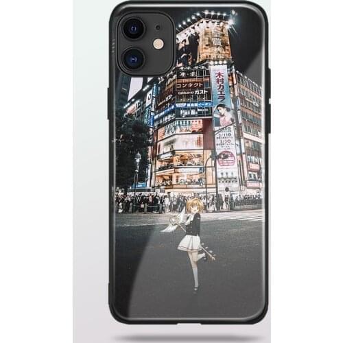 Sakura Kinomoto Anime Aesthetic Glass Soft Silicone Phone Case Cover Shell for iPhone SE 6s 7 8 Plus X XR XS 11 12 Mini Pro Max