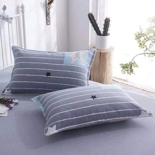 Full Cotton Pillowcase Zipper Cotton Pillowcase Adult Large Size Pillow Case Single 100% Cotton Thick Pillowcase