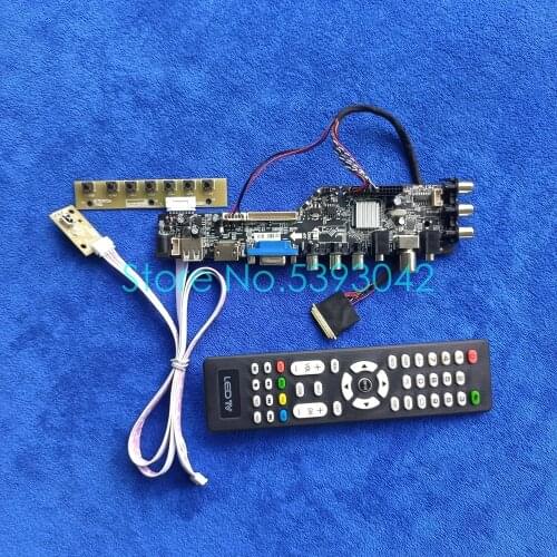 For LP140WH2 (TL)(A1)/(TL)(A2)/(TL)(A3) digital signal USB+AV LVDS-40Pin LCD panel 1366*768 DVB-T 3663 controller board kit