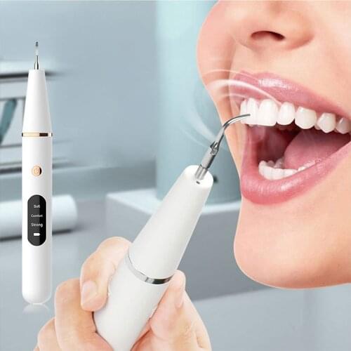 Electric Sonic Dental Calculus Scaler Oral Teeth Tartar Remover Plaque Stains Cleaner Removal Teeth Whitening Portable with LED