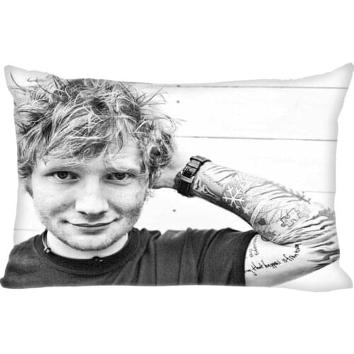 Hot Sale Ed Sheeran Rectangle Pillowcase Custom Home textile Zipper Pillowcase Pillow Cover Size 45*35cm (one side) Print