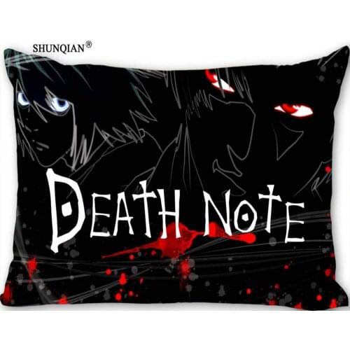 Hot Nice Death Note Anime Rectangle Pillowcase Zipper Wedding Custom Pillow Case For Bedroom Pillow Cover(two sides) 17-12.29
