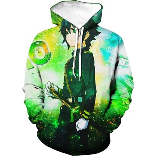 Owari No Seraph 3D Printed Hoodies Anime Cosplay Men Women Casual Hooded Sweatshirt Hip Hop Pullover Fashion Hoodie Top Clothing