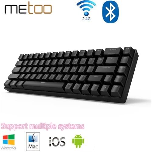 Metoo Mechanical keyboard Wireless Bluetooth/2.4Ghz Blue red brown switch Gaming keyboard for Mac Windows Android RU/US