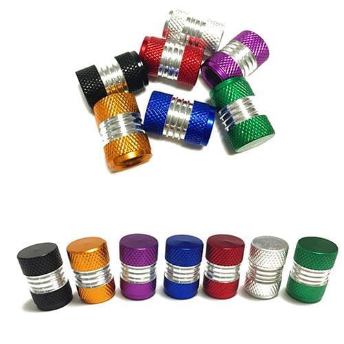 4 Pcs Aluminum Alloy Car Wheel Tire Valve Caps Tyre Rim Stem Covers Airdust Waterproof For Automobiles Motorcycles Trucks Bikes