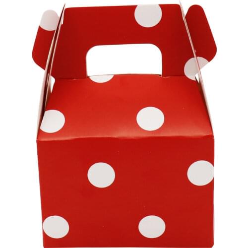 12pcs Polka dot Stripes Candy Box Paper Candy Box Gift Bag Chocolate Packaging Children Birthday Party Wedding Decorations Favor