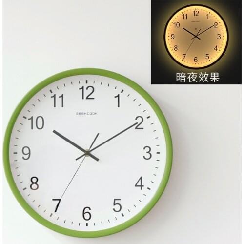 Creative Voice Control Smart Sensor LED Luminous Metal Wall Clock Simple Creative Home Clock