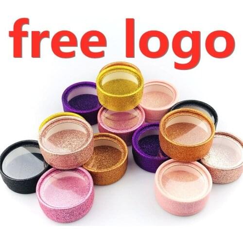 Round eyelash box various color Eyelash Packaging Box Mink Lashes Bulk Empty Box 25mm Mink Eyelashes Cases False Eyelashes Box