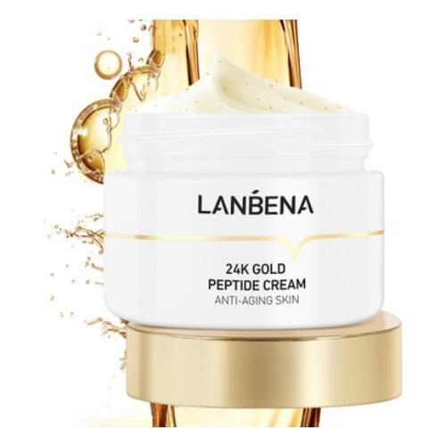 LANBENA Anti Wrinkle Facial Cream 24k Peptide Vitamin C Nourishing Cream Whitening Lifting Firming Acne Treatment Day Cream
