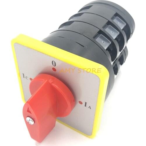 LW5-16/LH3.3 500VAC 16A Panel Mount IC-0-IA-IB Position Pointing 12 Terminal Rotary Universal Changeover Cam Switch