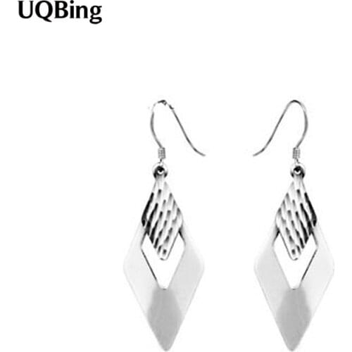 Fashion Plata 925 Sterling Silver Earrings Jewelry Leaf Charm Dangle Earrings Pendientes Brincos brincos de prata