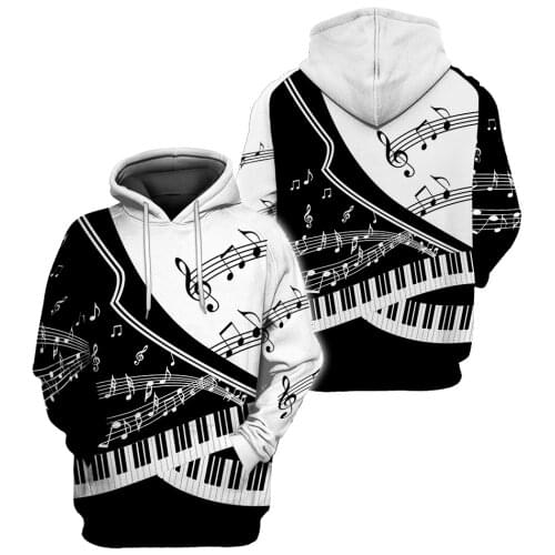 3D Hoodie Beating Music Symbol All Over Printes For Men/Women Sweatshirt Spring/Autumn Casual Pullover Zipper Unisex