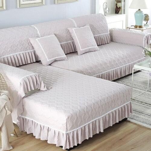 Non-slip Sofa Cover Protector Kawaii Lace Multi Colour Seat Pads Couch Cover Sofa Towel For Living Room Decor Cushion Blanket