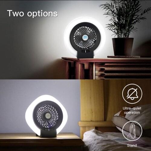 New Portable USB Charging Camping Lamp Adjustable Fan Light Night Light for Outdoor Camping Tent Fishing Office Home