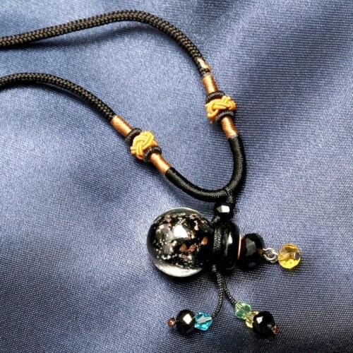 New Diffuser Perfume Refillable Coloured Glaze Essential Oil Bottle Pendant Noctilucent Necklace Gourd Pendant Necklace