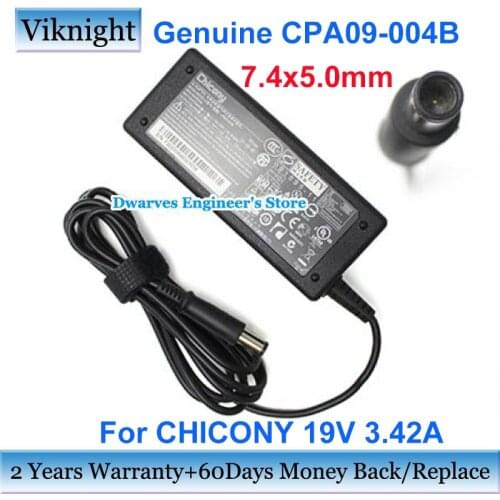 Genuine Charger for dell INSPIRON 400 ZINO A065R004L 035FCH 300 HD D610 CHICONY 19V 3.42A CPA09-004B 65w Ac Adapter power supply