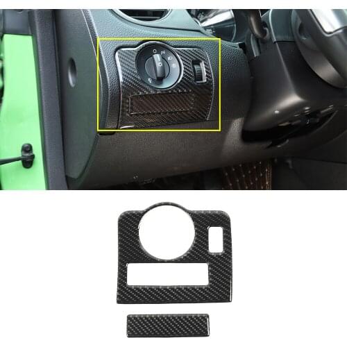 Headlight Switch Panel Decoration Cover Trim Sticker for Ford Mustang 2009 2010 2011 2012 2013 Carbon Fiber Car Accessories