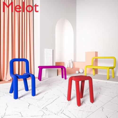 Luxurious and Simple Personalized Chair Creative Makeup Special-Shaped Bending Chair European Living Room Bedroom Chair