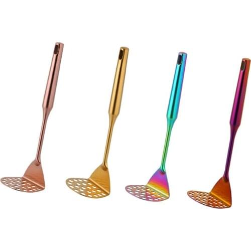 Potato Masher Hand Tool Heavy Duty Small Holes Ergonomic Horizontal Handle 896B