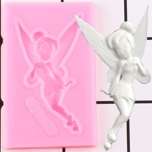 Flower Fairy Silicone Mold Cupcake Gumpaste Chocolate Clay Candy Resin Molds Fondant DIY Party Cake Decorating Tools