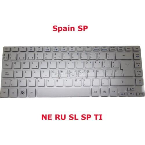 TI NE Keyboard For Acer V3-431 V3-471 NKI141S01H NKI141S012 01N V121646CS4 CS2 CK4 CK2 AEZQS701110 AEZQS201110 AEZQSP00110 Spain
