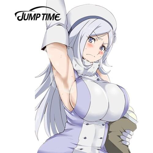 JumpTime 13cm x 8.8cm Gundam Build Fighters Anime Pretty Girls Vinyl Wrap Sexy Girl Beauty Decal Car Racing Stickers