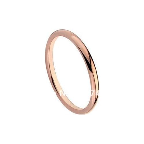 YGK JEWELRY 2mm Rose Gold Color Dome Mens Tungsten Carbide Wedding Ring US size 4-12