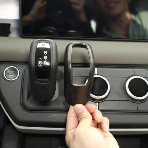 For Land Rover Defender 110 20-21 ABS Oak Wood Grain Center Console shift lever Protective cover trim sticker auto parts