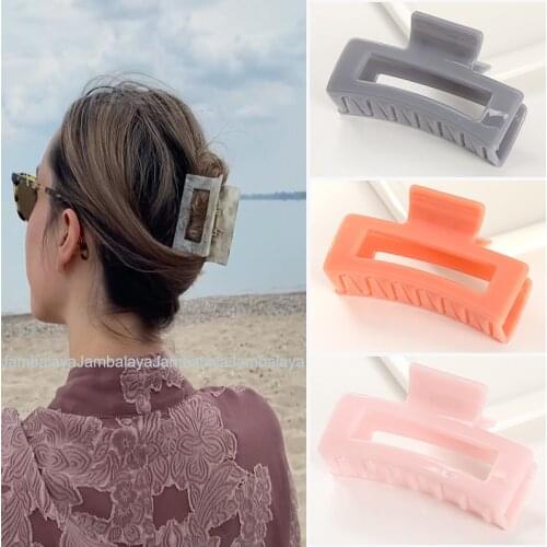 New Design Claw Clip for Women Tough Colorful Plastic Hair Claw Large Size Hair Clamps Claw Clip Crab Chic Hair Accessories Gift