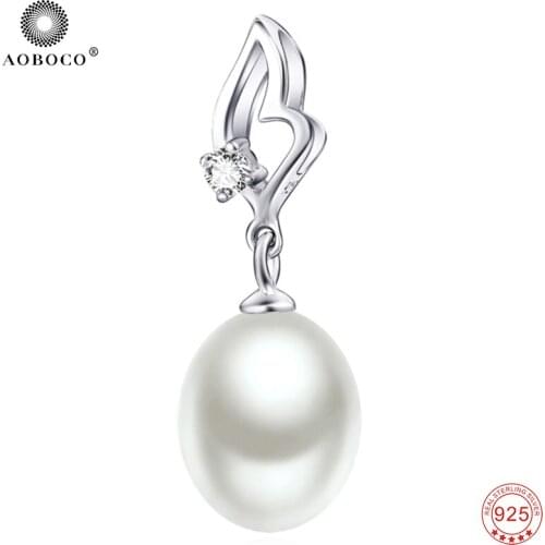 Pearl Pendant 925 Sterling Silver Fashion Jewelry Lovely Cute Pearls Necklaces Pendants ,Classic Jewelry Gift For Women GND0983