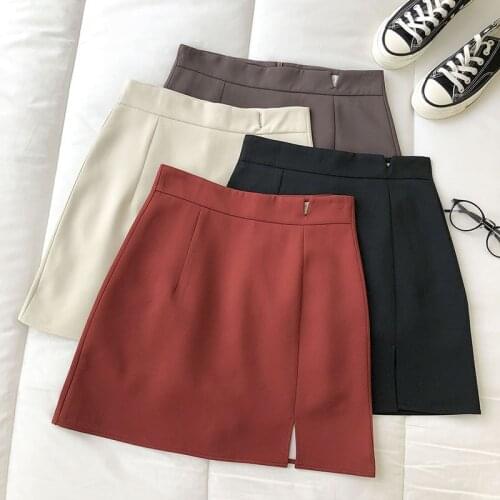 Women High Waist Skirts Korean Office Solid Ladies Casual Summer A-Line Harajuku Mini Skirts Fashion Female