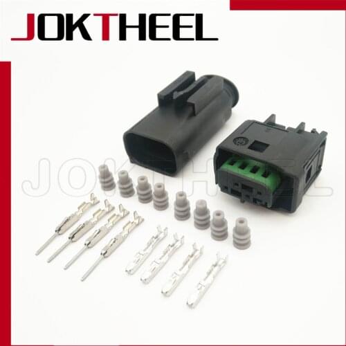 1/5/10/30 sets kit TE tyco AMP 4 pin male female waterproof Audi Oxygen Sensor AV Video Audio Plug BMW auto connector 1-967640-1