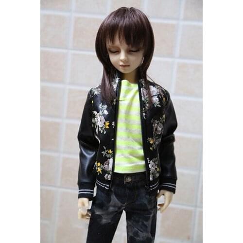 1/6 1/4 1/3 BJD clothes leather jacket zipper coat for BJD/SD YOSD MSD SD13 SSDF ID72 HID Strong uncle doll accessories C0043