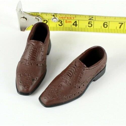 1:6th Accessory Brown leather shoes Model For 12" Male Figure Doll