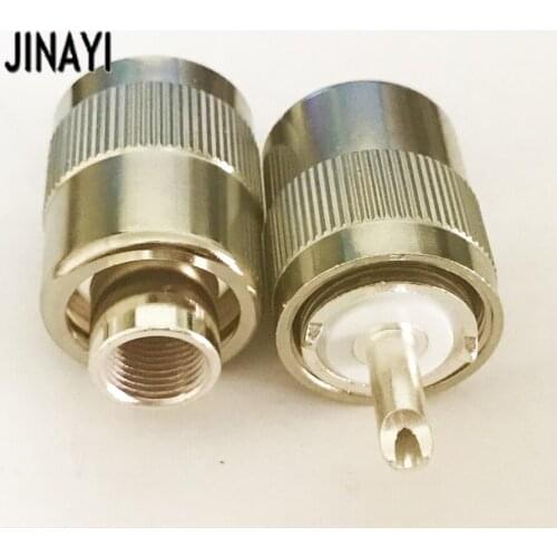 10pcs UHF PL259 Male Plug Solder Adapter Connector for RG5 RG6 5D-FB LMR300 Coax Coaxial Cable