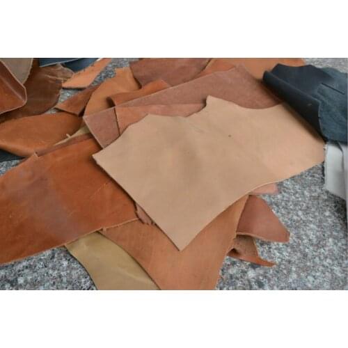 10kgs DIY Handmade Leftover Crazyhorse leather 1.8-2.2mm vegetable tanned leather wax leather retro style mixed color for wallet