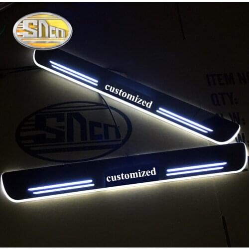 4PCS Acrylic Moving LED Welcome Pedal Car Scuff Plate Pedal Door Sill Pathway Light For Honda Civic 2012-2019
