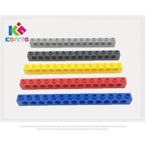 50pcs/lot Kennie moc DIY bulding block Compatible with Hi-Tech Accessories Brick 1x14 with 13 Holes Building Blocks NO.32018