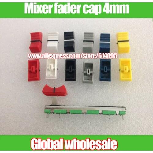 60pcs 4mm Mixer Fader Cap / Slide Potentiometer Push Button Cap / Sound console Light stage Disc Protector Push Button Cap