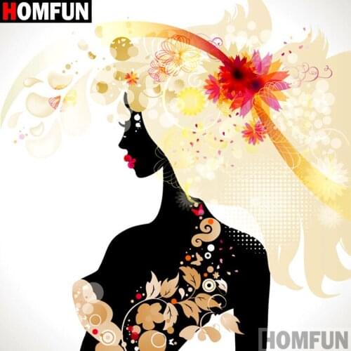 Homfun Full Square/Round Drill 5D DIY Diamond Painting "Cartoon beauty" 3D Embroidery Cross Stitch Home Decor Gift A10812