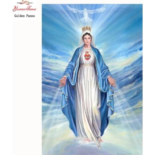 Golden panno Full drill diamond embroidery 5d diy diamond cross stitch fashion diamond mosaic religion pattern of rhinestones 07